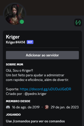 Foto do bot
